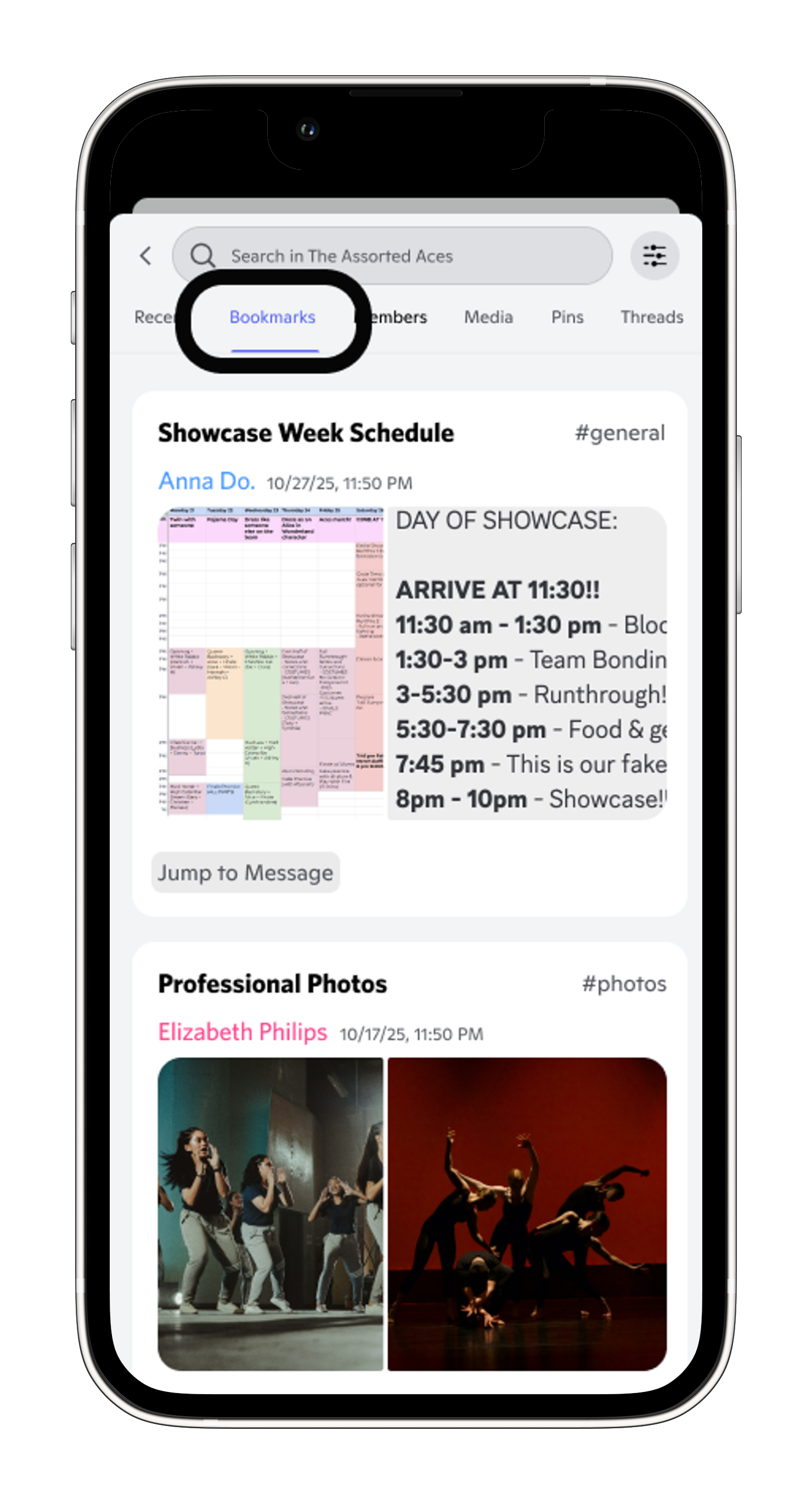Channel dropdown placement