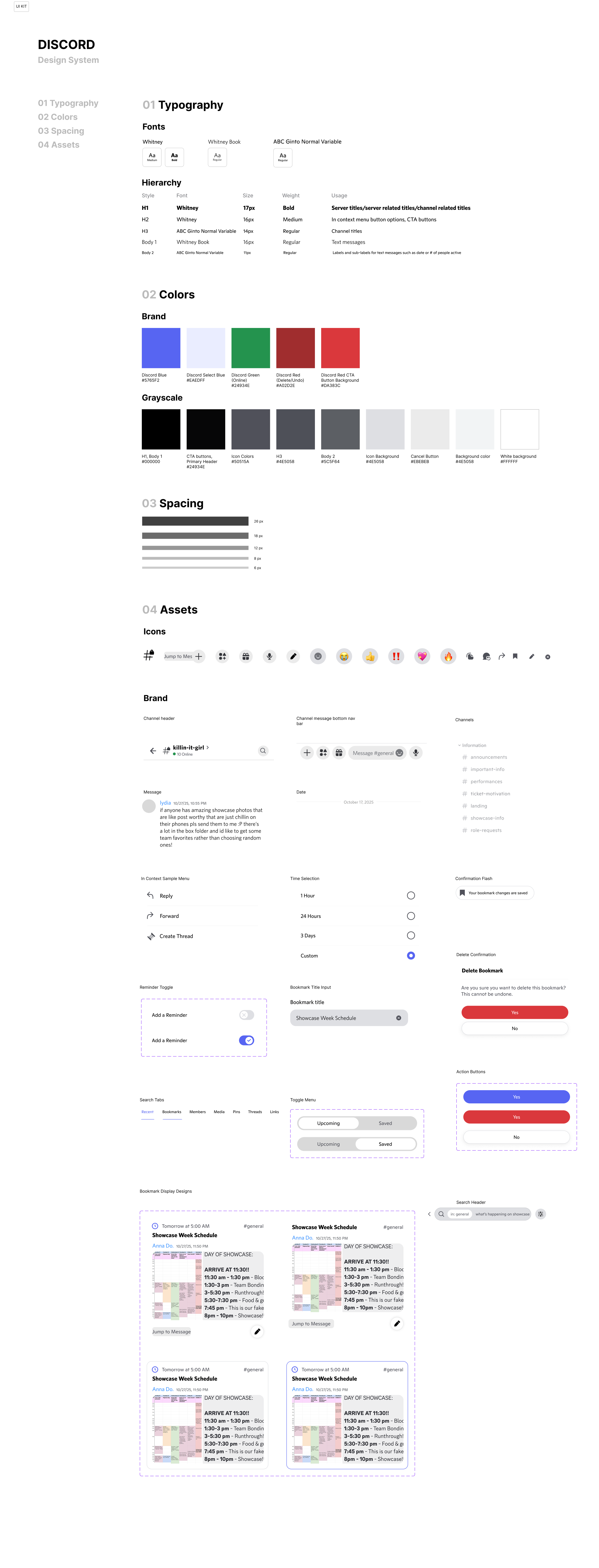 Discord Bookmarks Design System