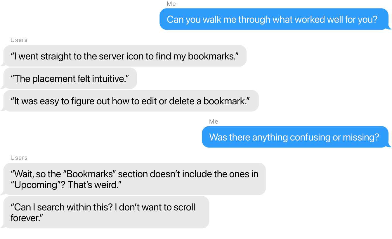 User feedback quotes