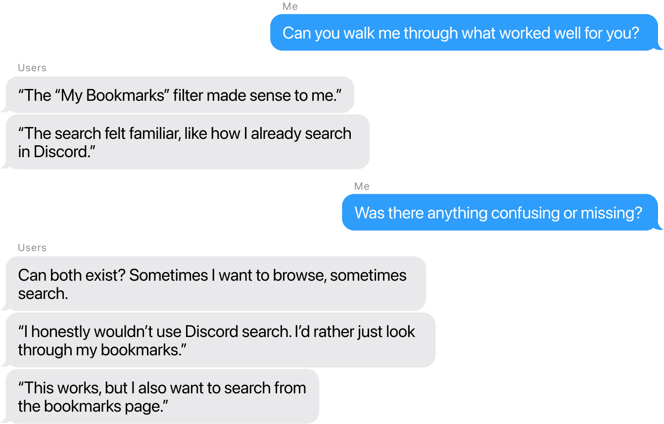 User feedback quotes