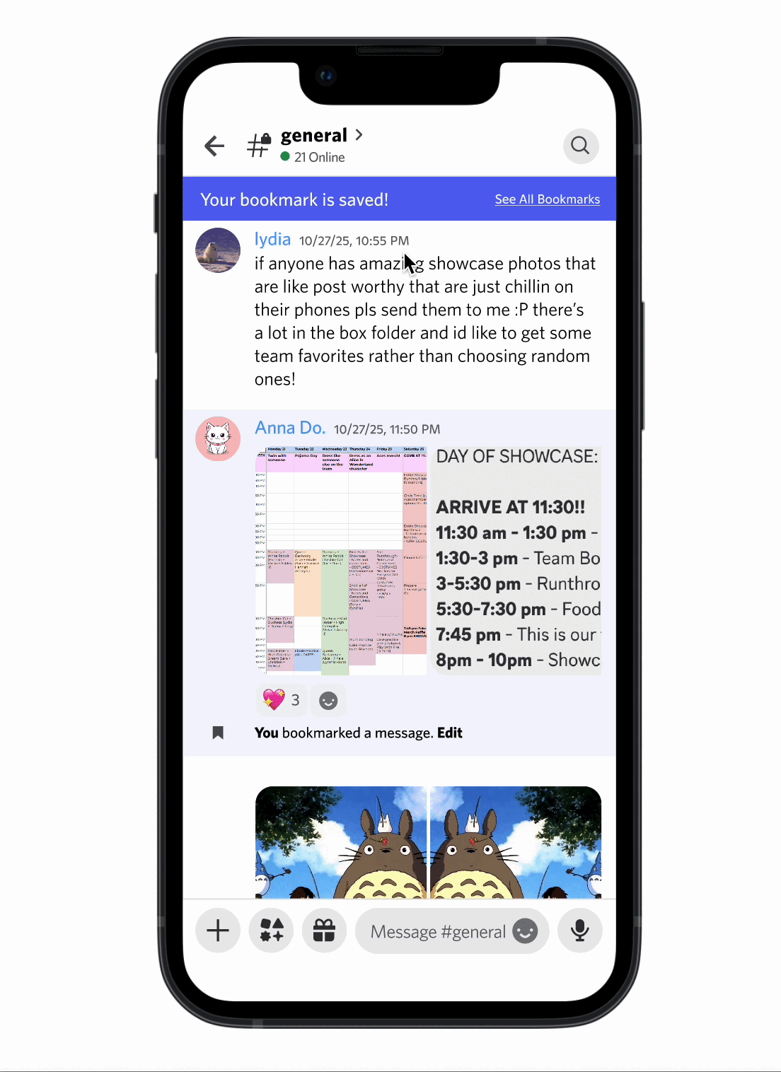 Managing bookmarks flow