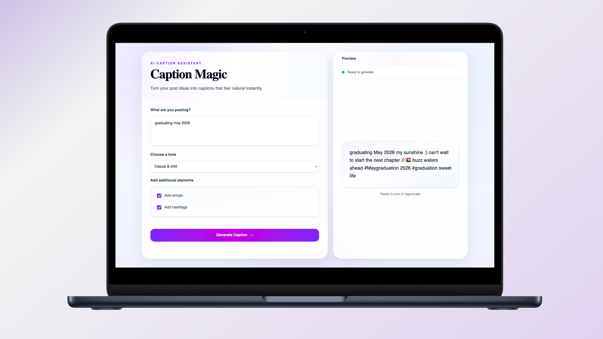 AI Caption Generator