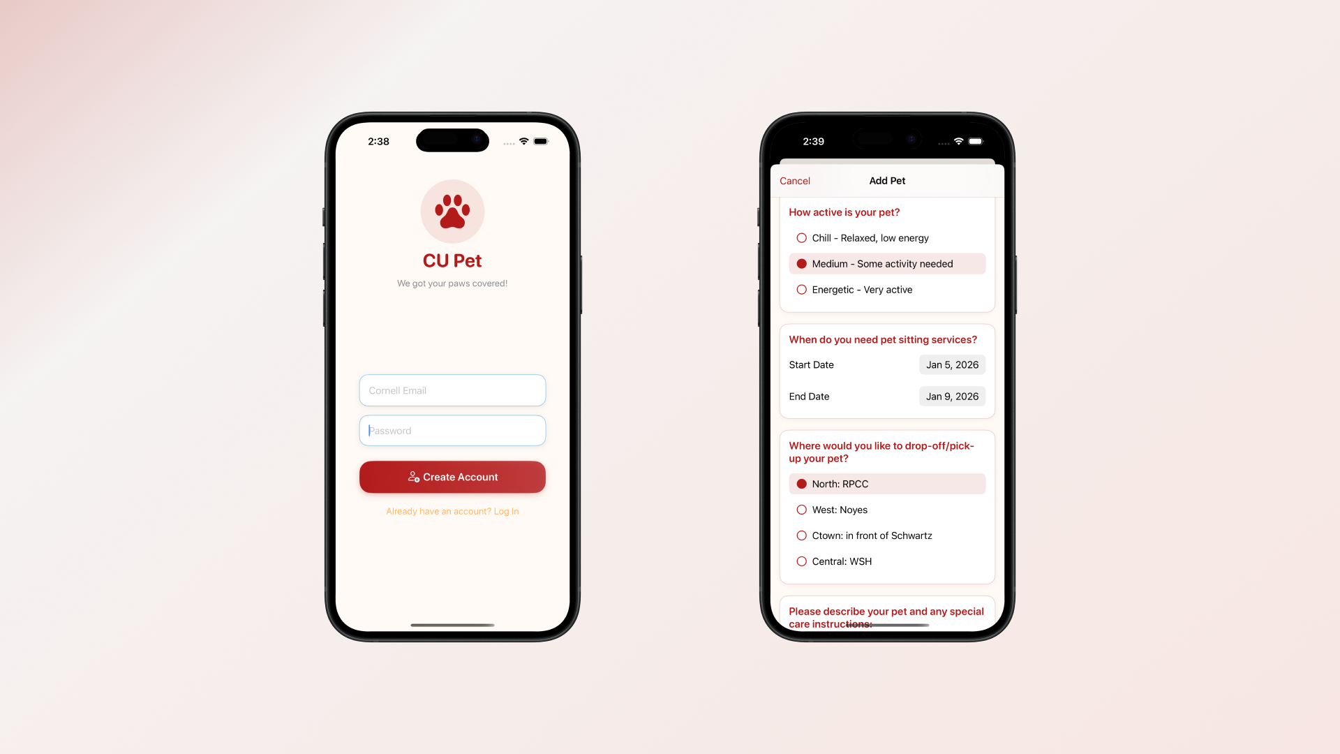 CUPet Hackathon Project